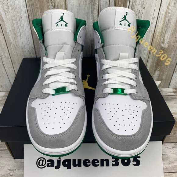 Air Jordan 1 Mid Smoke Grey Green - Picture 4 of 6